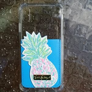 iPhone xs max case Lilly Pulitzer pineapple pocket